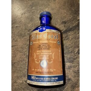 Blue Coral Auto Finish 1950 CAR wax COLBOLT Glass Bottle Museum collectible